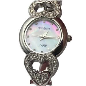 Armitron Now Women's Watch 22mm - MOP - New Battery - Bangle Bracelet 5.25-5.5